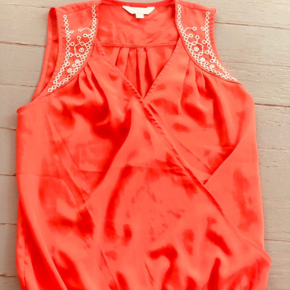Red orange crossover T-shirt